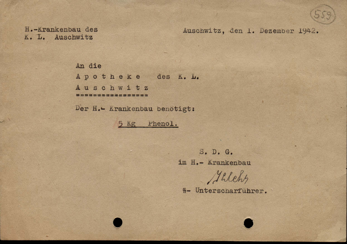 Phenol Bestellung 01 12 1942a