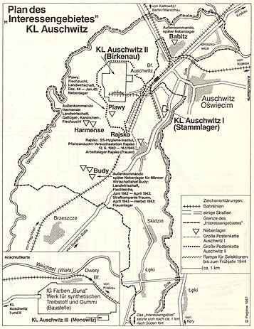 Plan des /"Interessengebietes"/ KL Auschwitz
